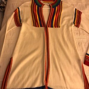 Vintage sweater fun bright trim